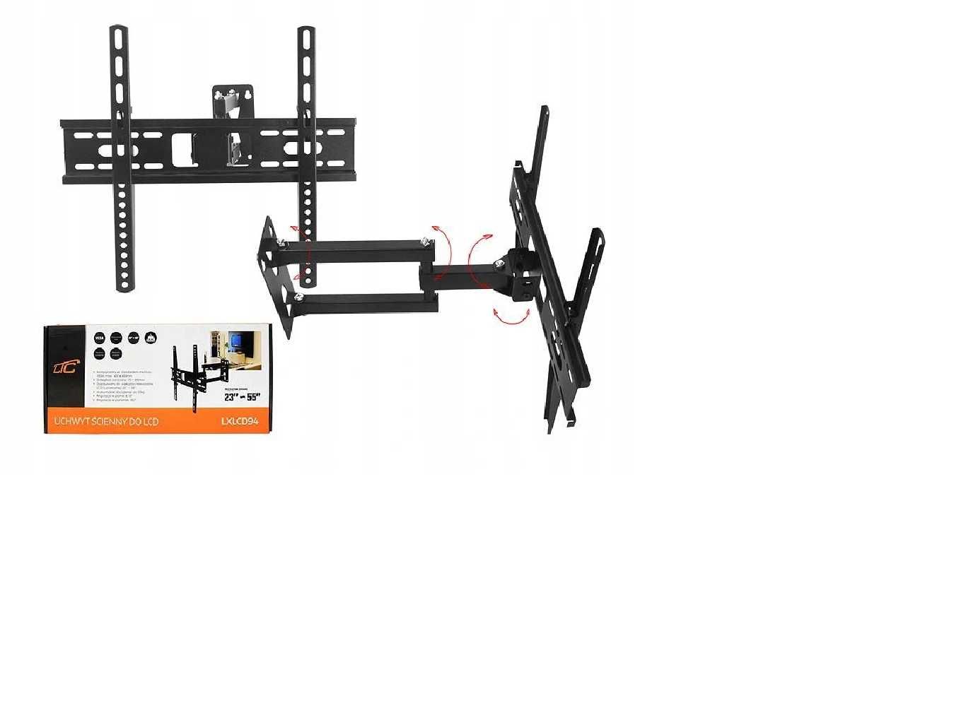 mocny Uchwyt ścienny do LCD 23-55" regulacja LXLCD94