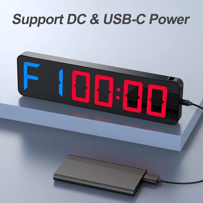 ANJANK Temporizador de ginásio relógio de parede digital LED grande de