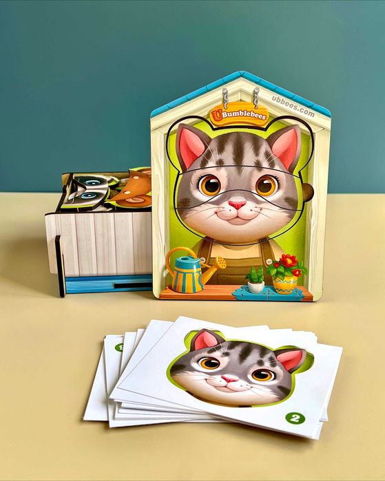 Drewniane puzzle "Zbieraj zwierzęta"