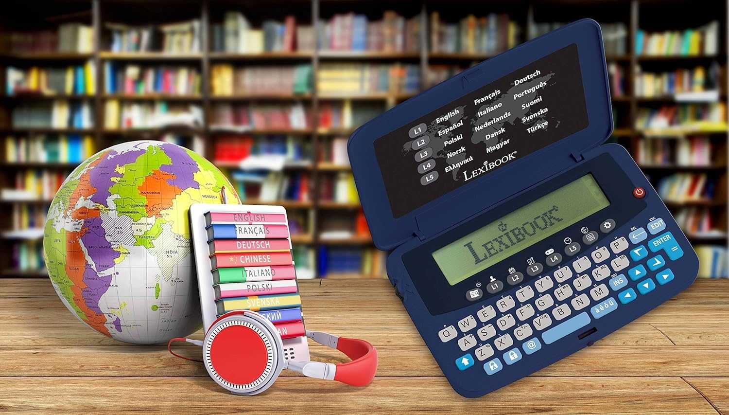 Tłumacz Lexibook 15 Języków Fioletowo - Czarny