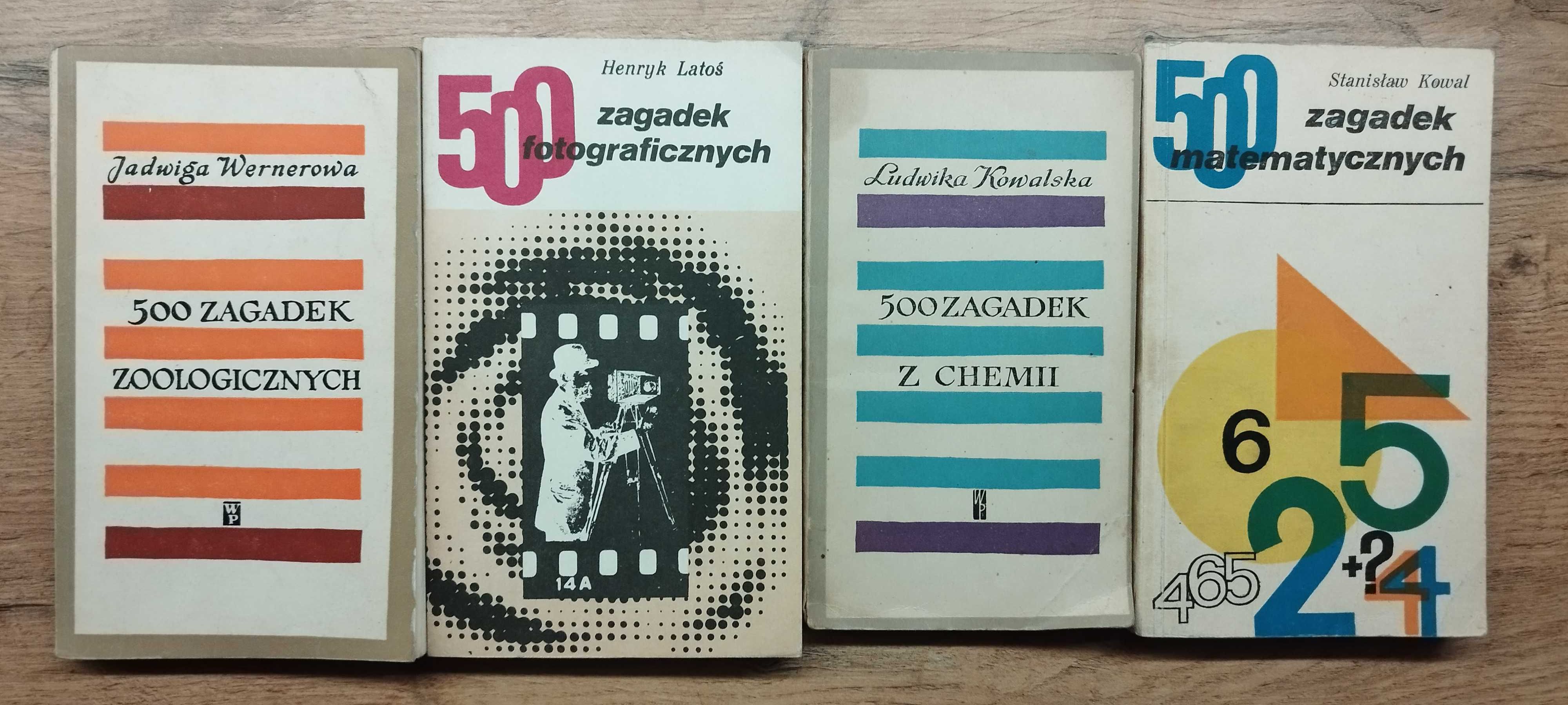Książeczki z serii "500 ZAGADEK" komplet z 8 dziedzin