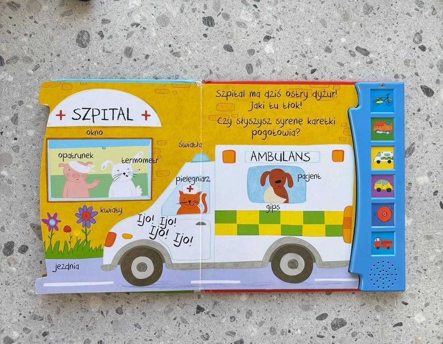 Odgłosy Miasta książeczka dżwiękowa z napisami