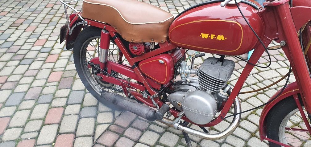 Motocykl WFM M06 123 cm z 1964r. sprawny jeżdżący