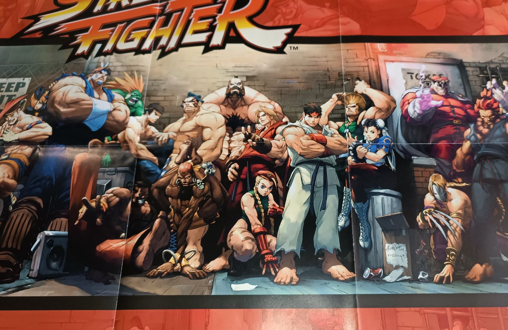 Poster original Street Fighter da Capcom U.S.A