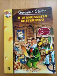 Livro Gerónimo Stilton "O Manuscrito Misterioso" - Ótimo Estado