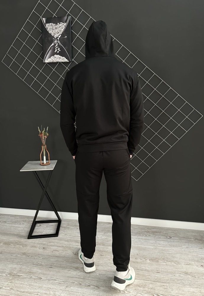 Демісезонний  костюм чорний худі/штани  + жилетка Puma