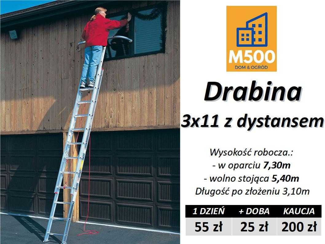 Wypożyczę lekka DRABINA aluminiowa 3x11 7m wynajmę wynajem