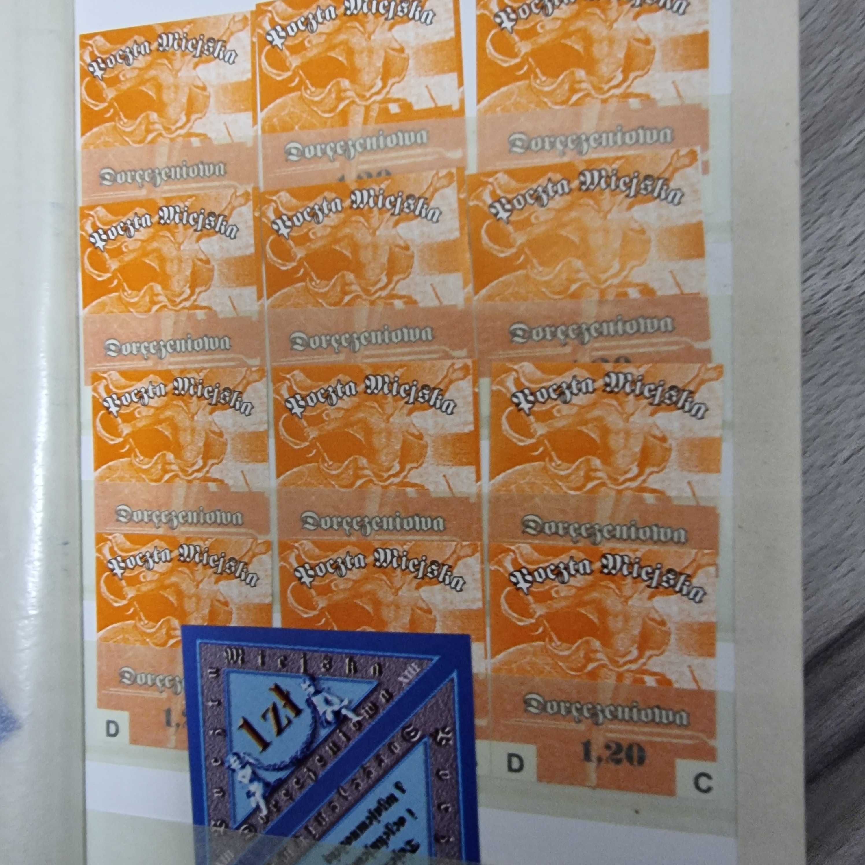 Komplet Zestaw + Album 8 x 12 - Poczta Miejska Doręczeniowa Znaczki
