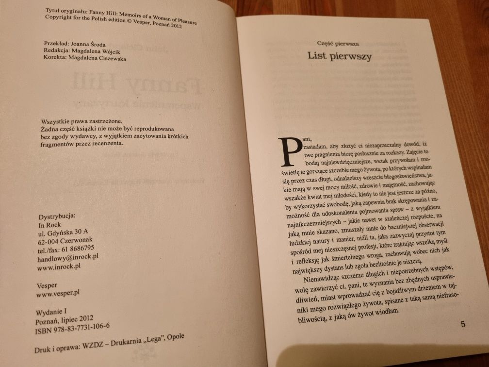 Fanny Hill wspomnienia kurtyzany- John Cleland