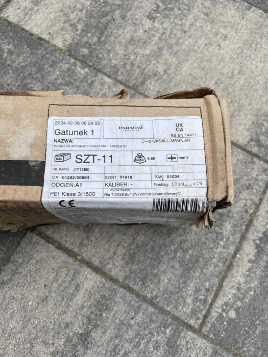Płytki Cokół Magnetik Antracite mat 7,2x59,8 PARADYŻ