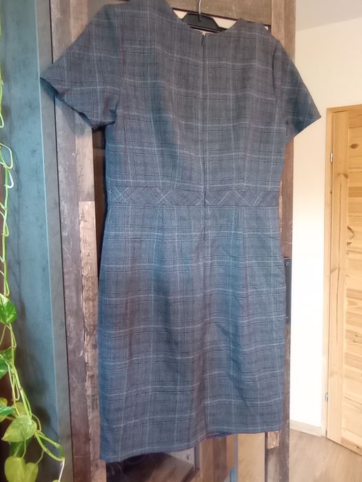 Sprzedam sukienkę w kratkę biuro praca ślub elegancka