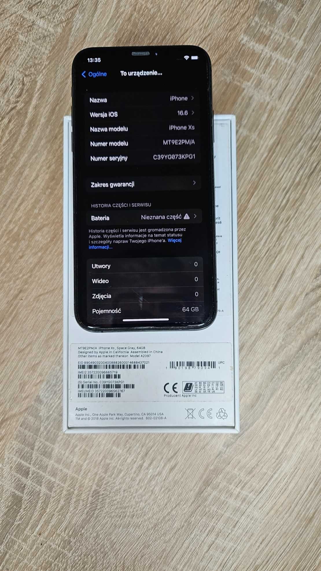 Apple Iphone XS 64GB czarny oryginalny + etui
