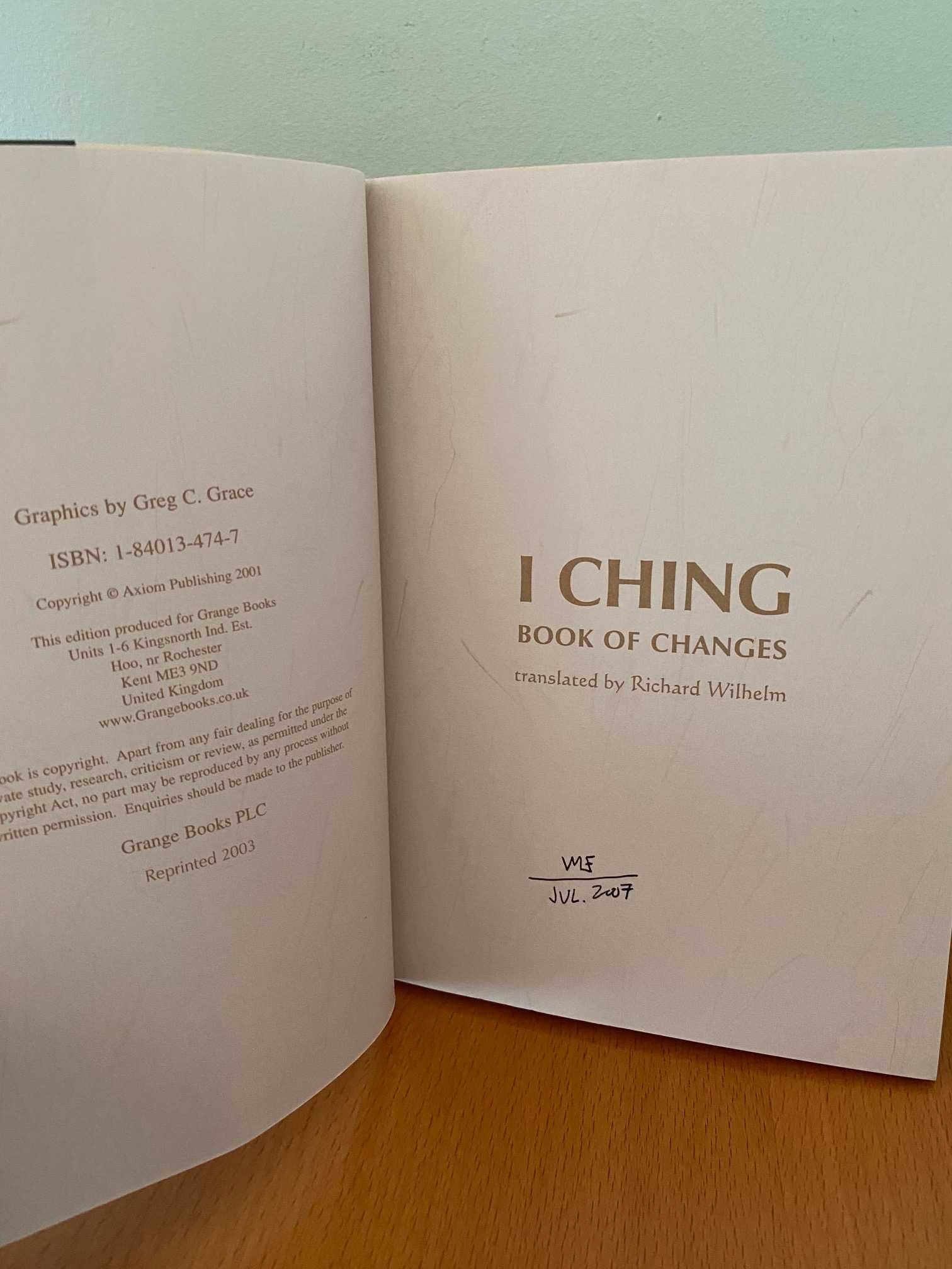 I Ching - Book of Changes - Translated by Richard Wilhelm