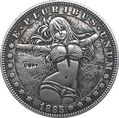 Сувенирная монета 1 Morgan Dollar 1885 СС («Моргановский доллар»)