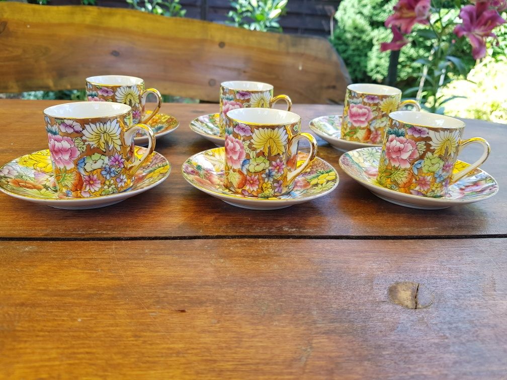 Filiżanki do herbaty,  stara chińska porcelana,  Vintage