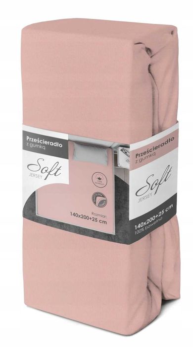PRZEŚCIERADŁO z gumką 90X200 różowe + podkład 90x200