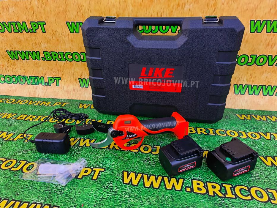 Tesoura Poda Elétrica Like 16.8V / 840W + 2 Baterias 4Ah/2Ah - NOVAS