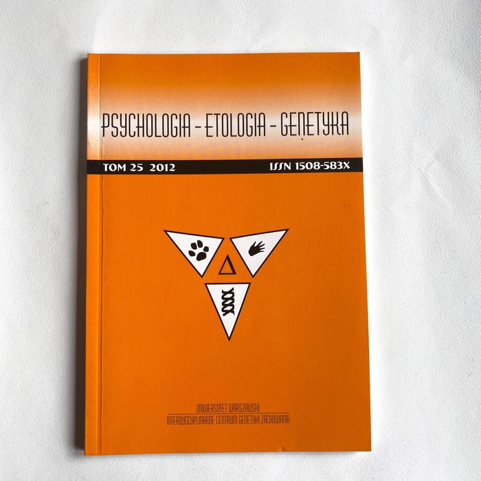 Psychologia Etologia Genetyka tom 25 2012 OKAZJA