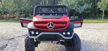Samochodzik, pojazd na akumulator, Mercedes Unimog 4x4, duży 2-osobowy