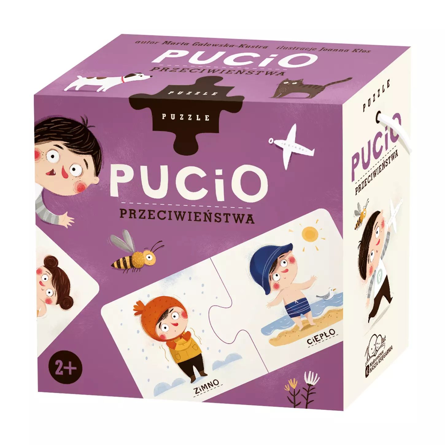 Puzzle 20 elementów. Pucio. Przeciwieństwa. Nasza Księgarnia - gry