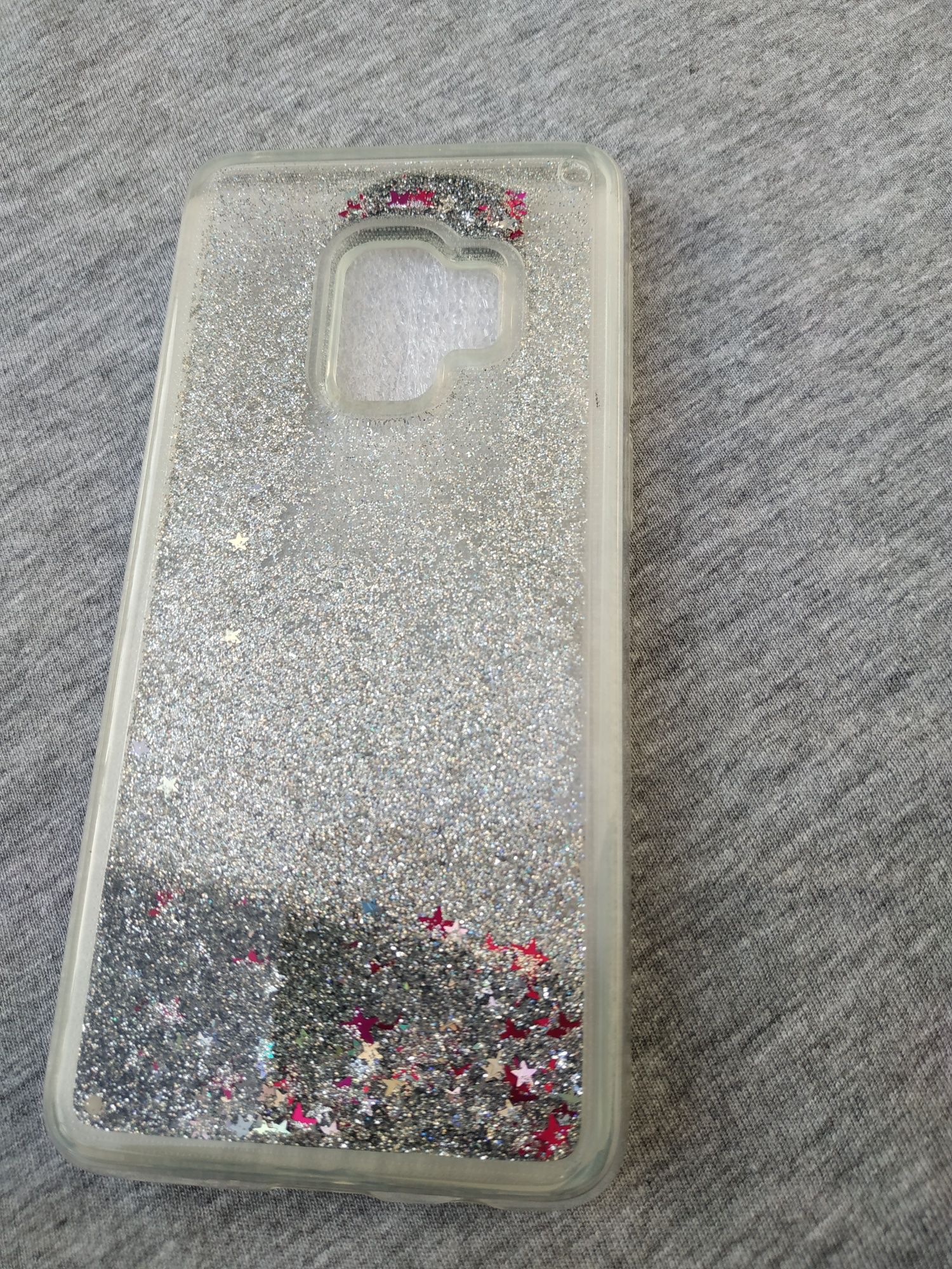 Pokrowiec plecki Samsung S9 pływający brokat case etui