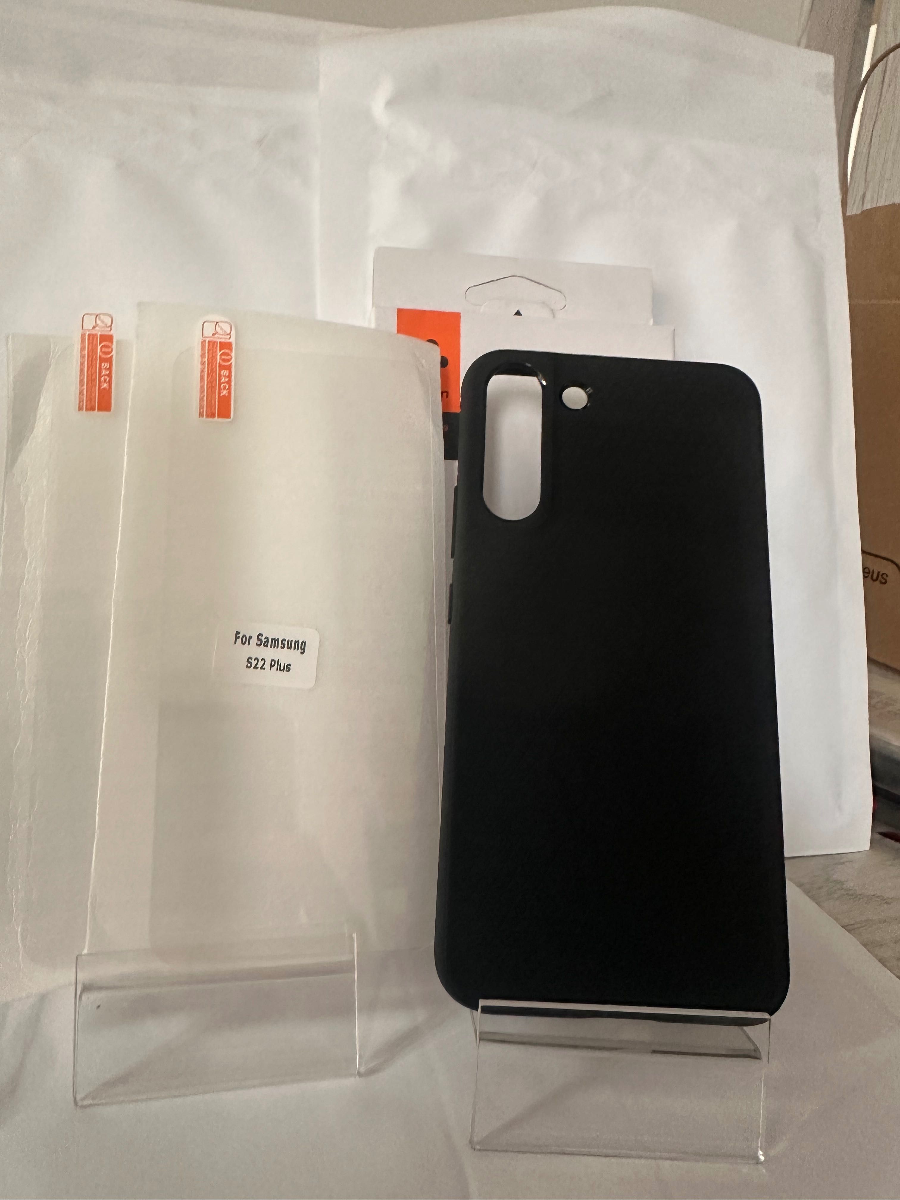 Etui SPIGEN LIQUID AIR + 2 szt. szkieł hartowanych 9H do samsung S22+