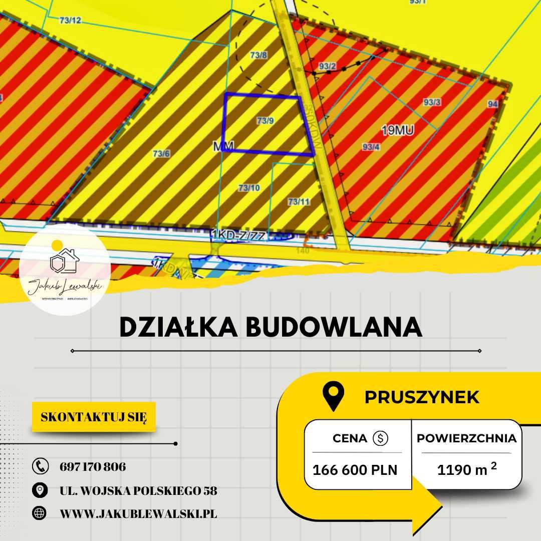 Pruszynek 9km od Siedlec - działka budowlana