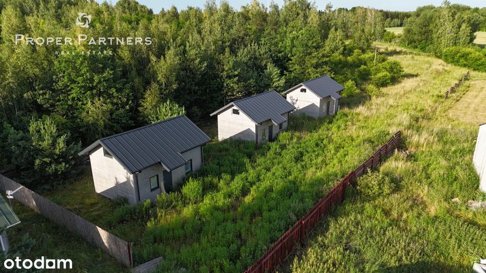 3 domki rekreacyjne na działce budowlanej
