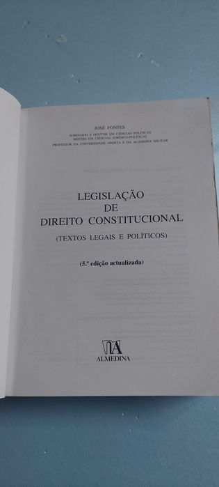Livro - legislação de direito constitucional