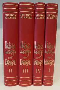 História da Igreja em Portugal - Fortunato de Almeida - 4 volumes