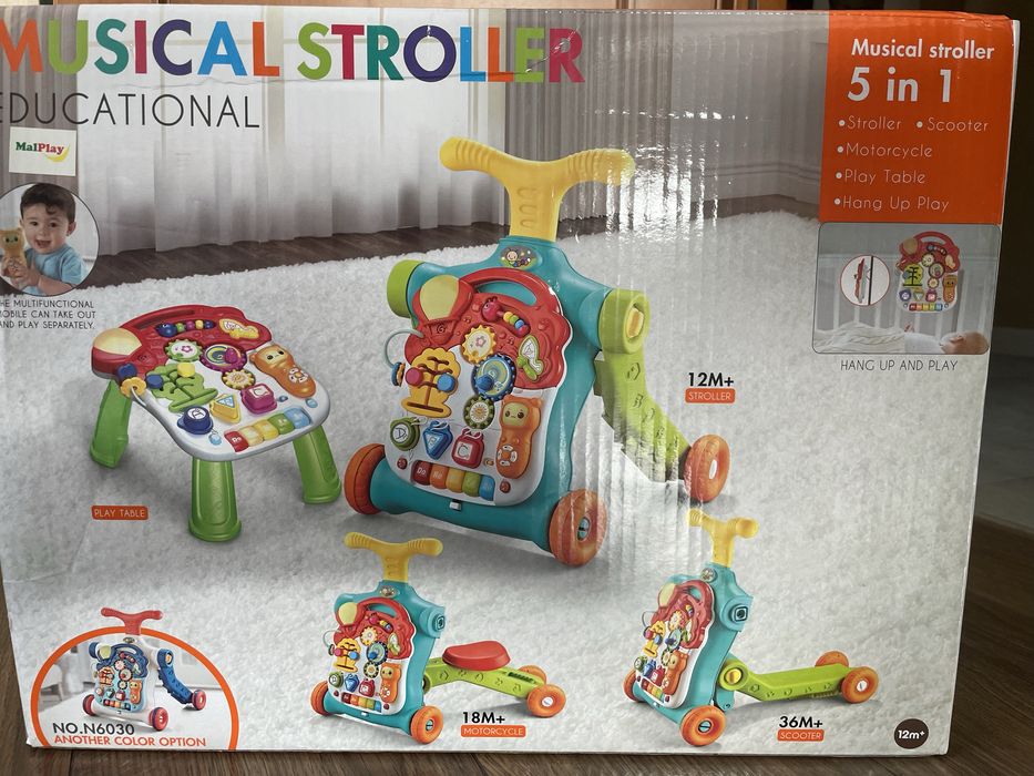 Chodzik pchacz stolik dzieciecy