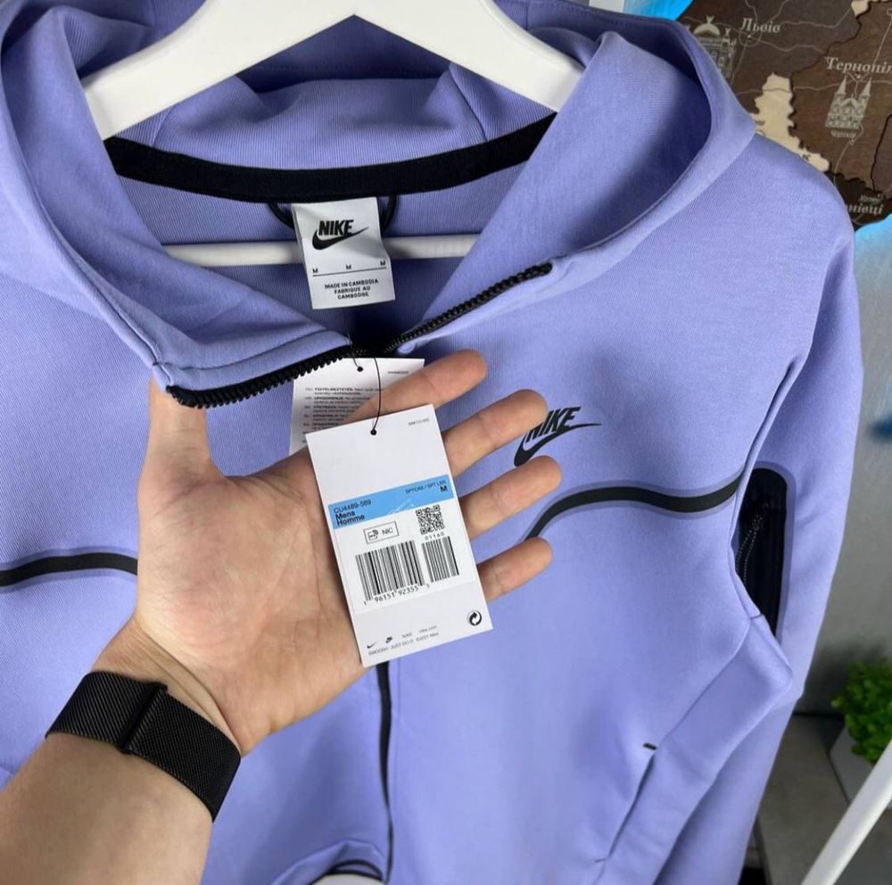 ОРИГІНАЛ | Кофта зіп-худі Nike Tech Fleece CU4489-569 зипка найк теч