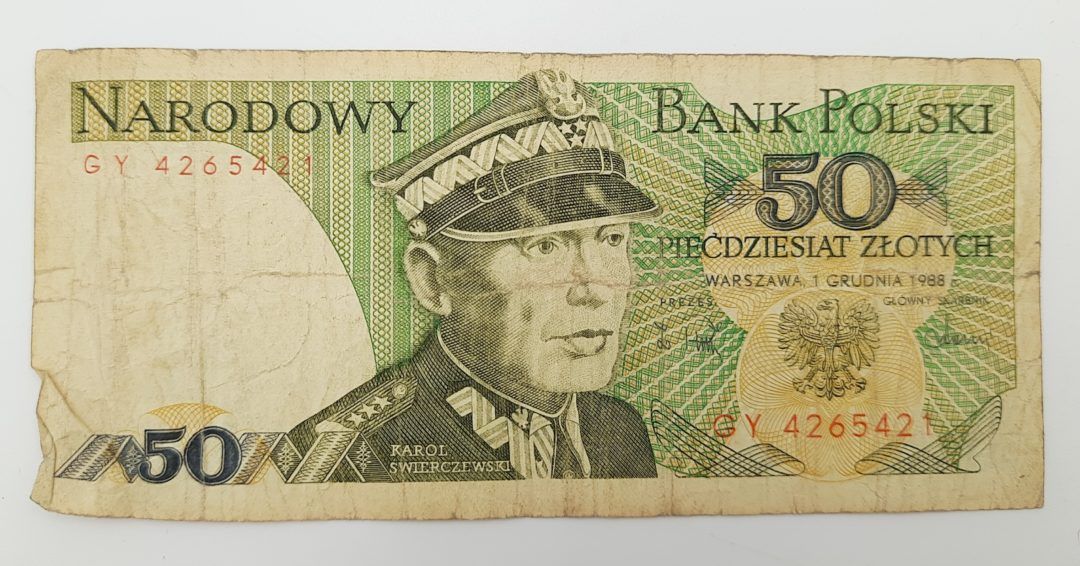 Stary Banknot kolekcjonerski Polska 50 zł 1988