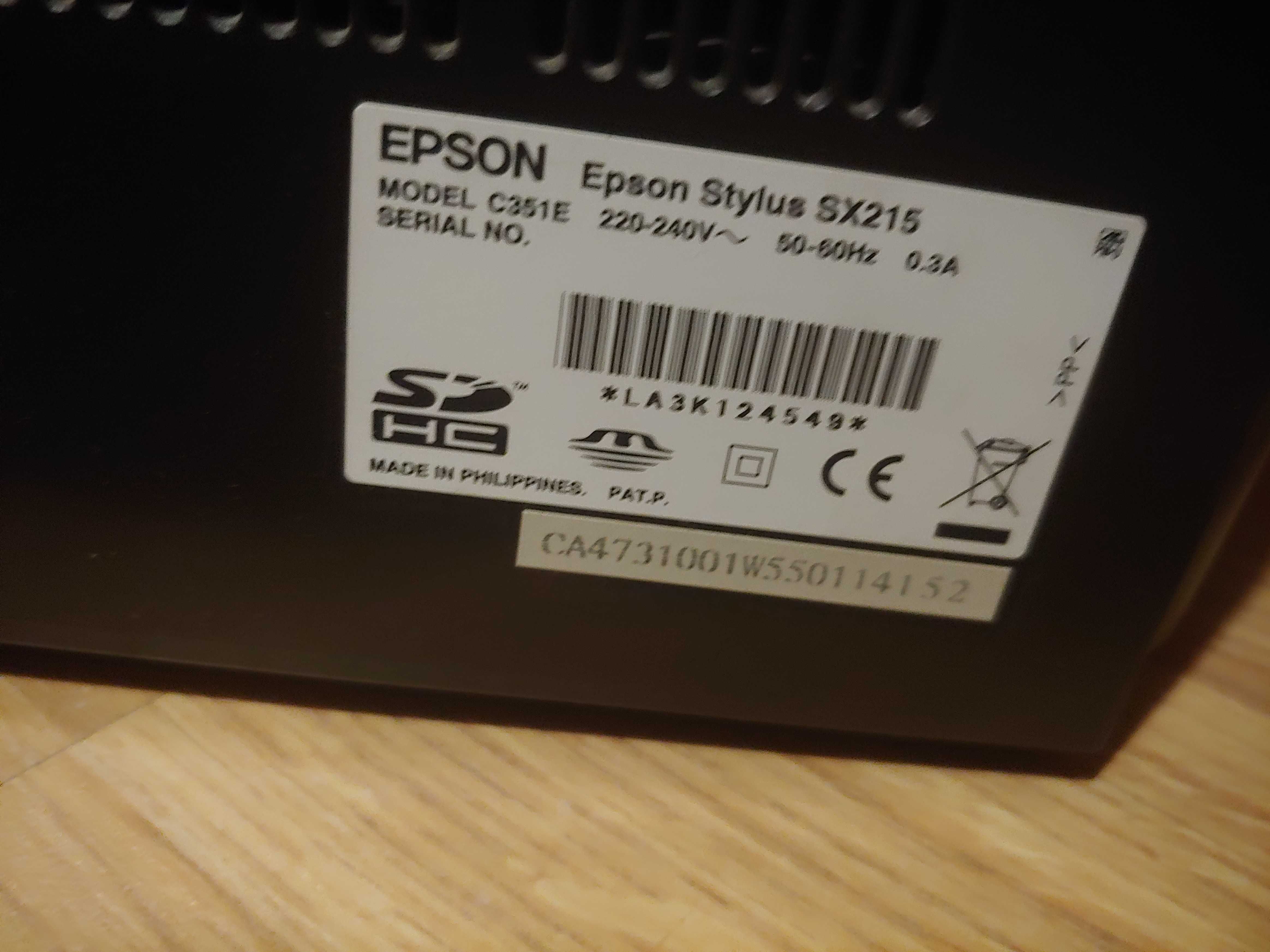 Drukarka Epson Stylus SX215. 3w1. Druk ,skan,ksero