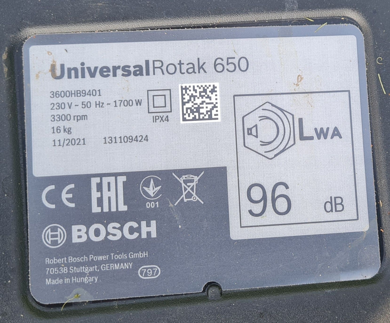 Kosiarka elektryczna Bosch Universal Rotak 650. Gwarancja producenta.