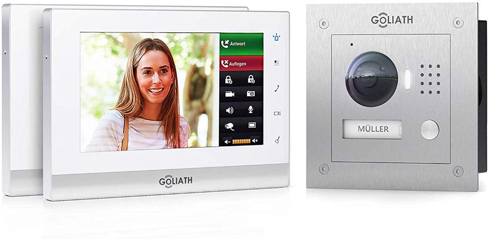 GOLIATH IP2 Wideodomofon kamera HD 1,3Mpx LCD 7'' + 2 ekrany LCD