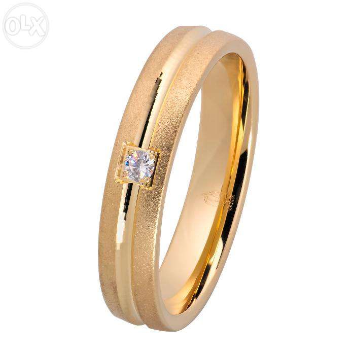 obrączki promocja złoto 585 14K Swarovski dwa kolory subtelne delikatn