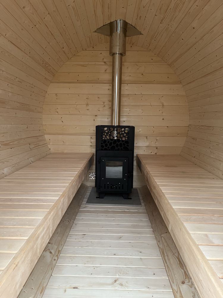 SAUNA OGRODOWA  200 cm typu beczka, bania