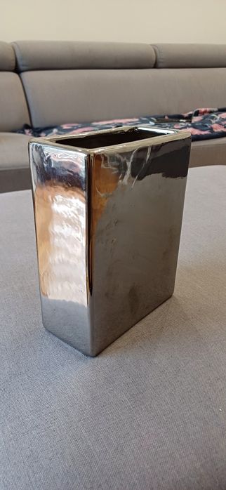 Wazon srebrny prostokąt