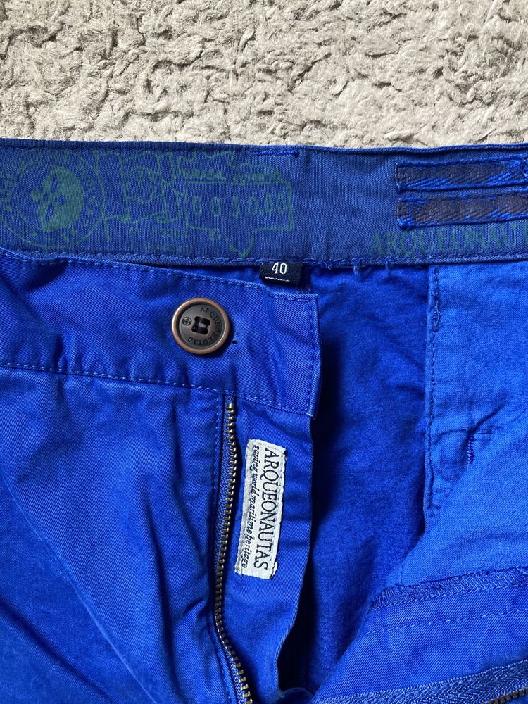 Nowe spodnie/chinosy niebieskie Arqueonautas r. 34!