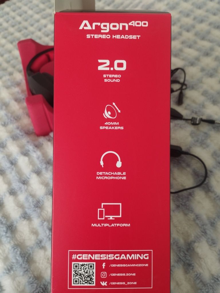 Słuchawki z mikrofonem argon 400