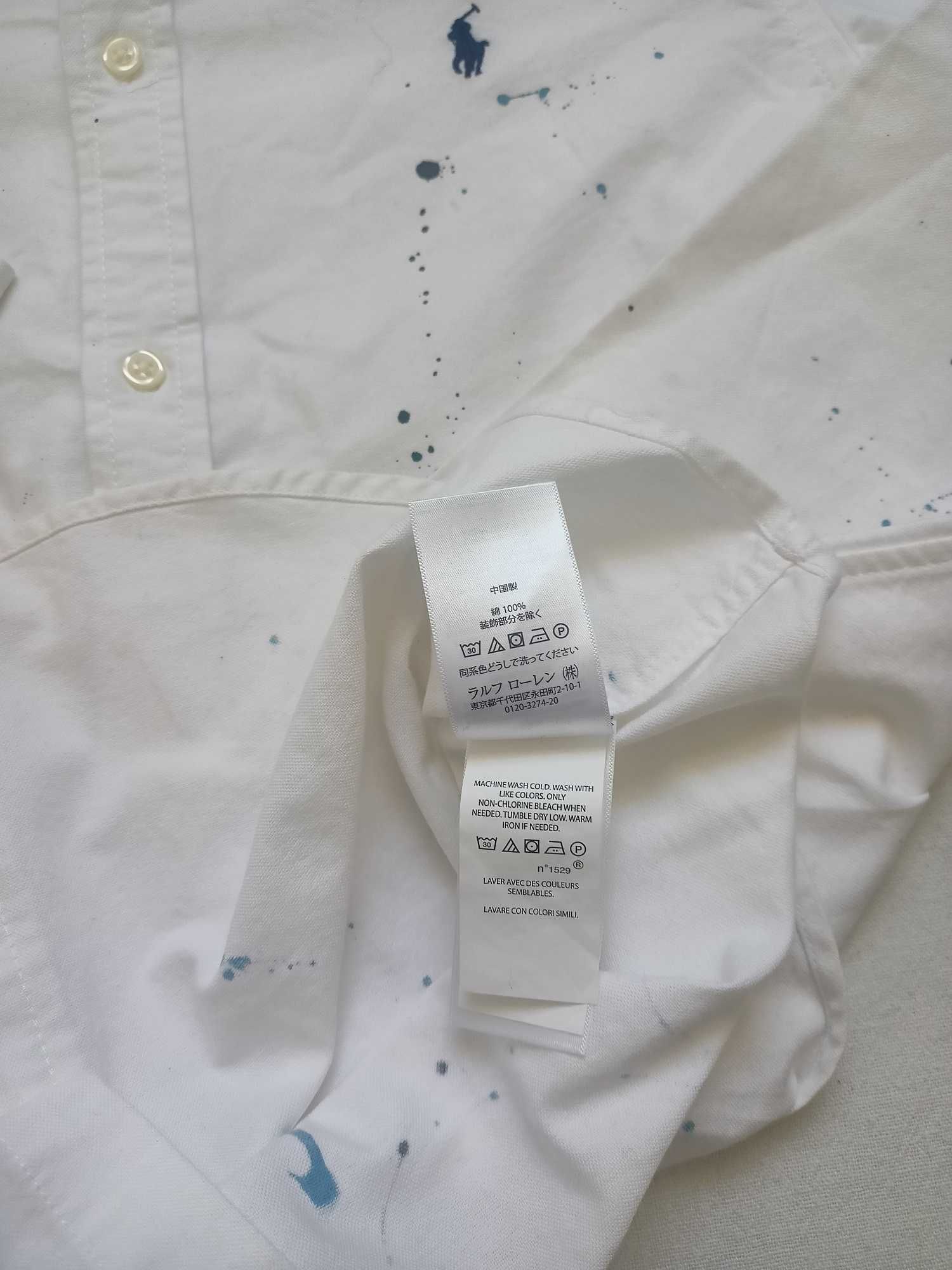 Ralph Lauren nowa biała oryginalna koszula rozm. z met. 18-20 (S)