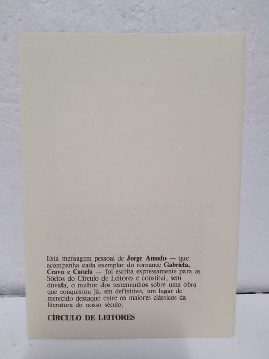 Jorge Amado- Gabrila, Cravo e Canela (Edição 1984)