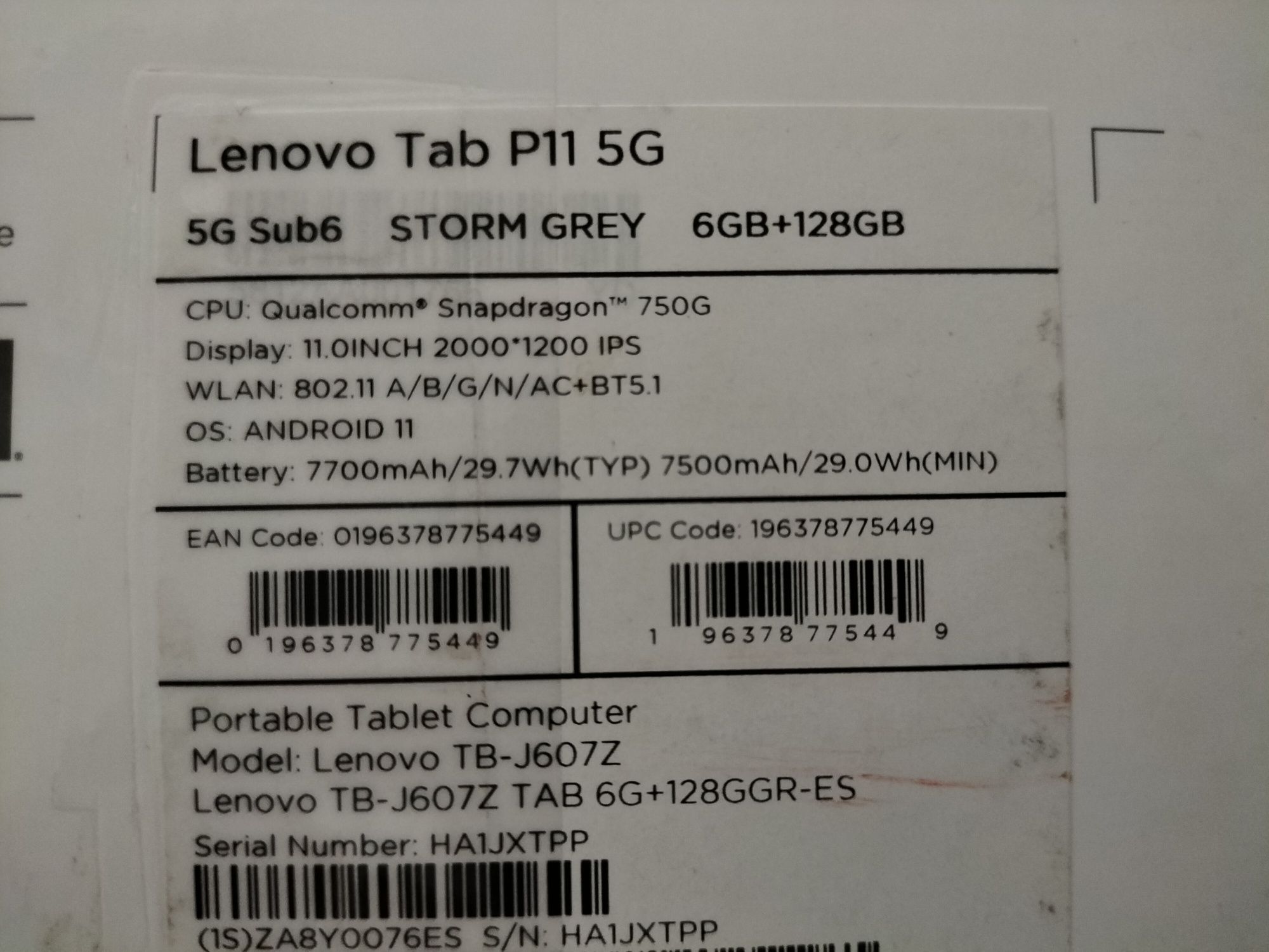 Tablet Lenovo p11 5G