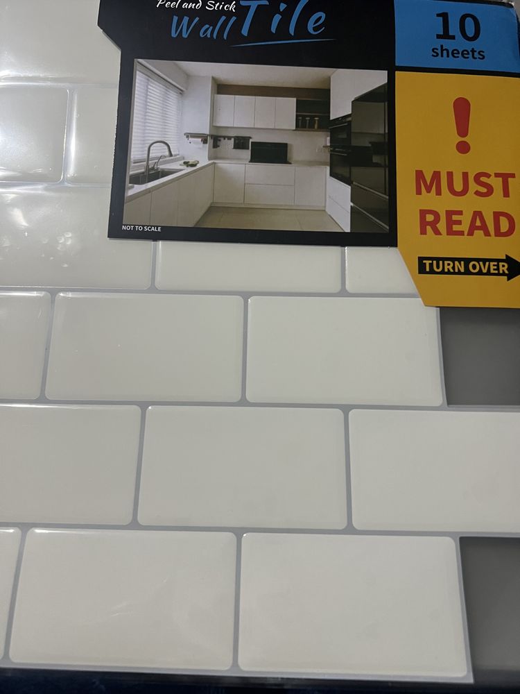 Art3d 10 arkuszy Płytki Metro Samoprzylepne naklejki