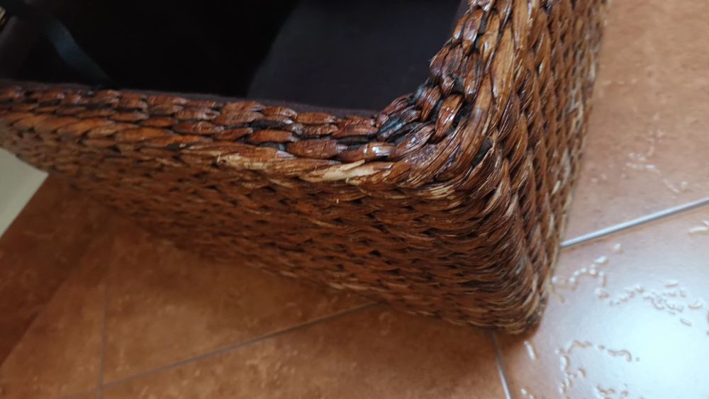 Puf trawa morska i eko skóra