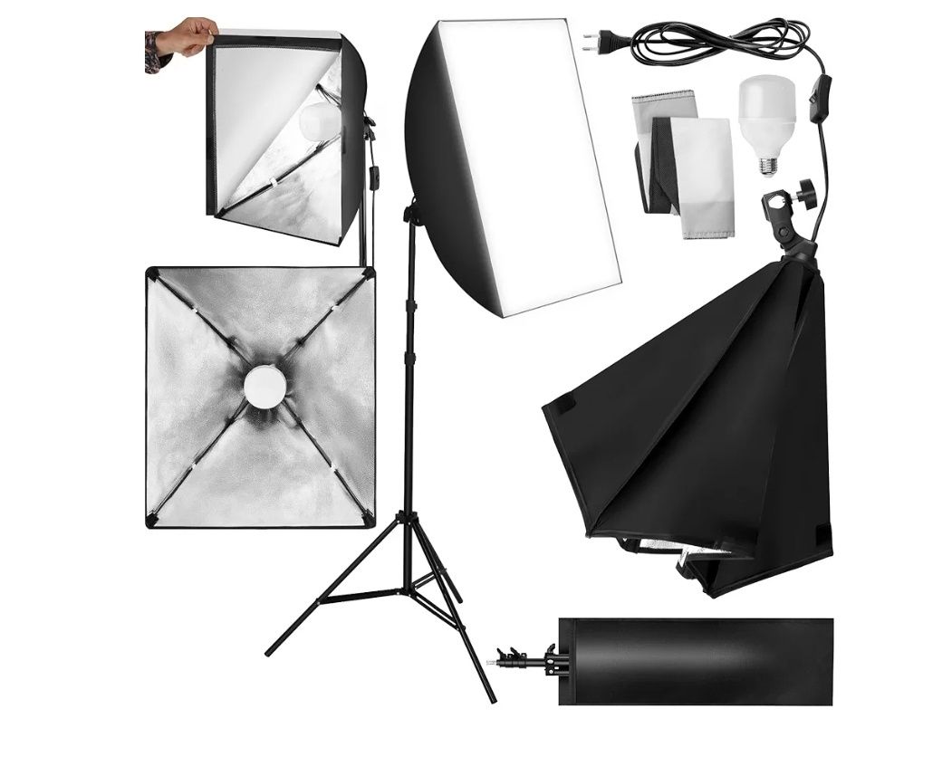 tectake® Profesjonalny zestaw do studia fotograficznego 1x statyw foto