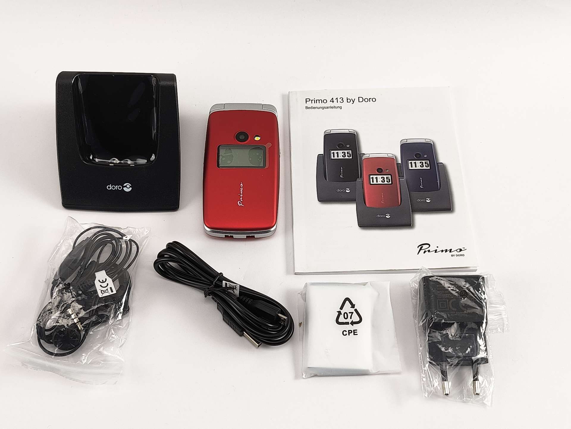 Telefon komórkowy Doro Life X5001 16 MB / 32 MB 4G (LTE) czerwony