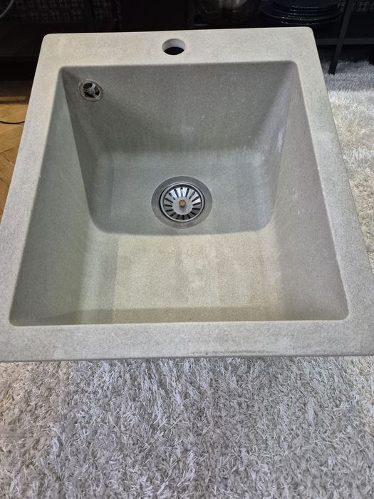 Мийка кухонна сіра прямокутна