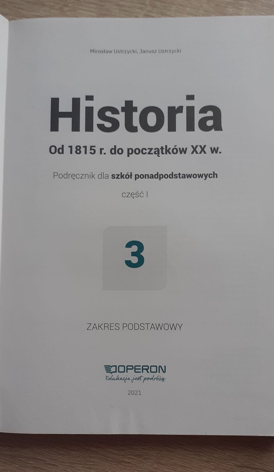 OPERON Podręcznik do Historii klasa 3 część 1